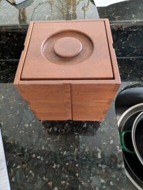 Vintage Ice Bucket.  Teak Wood.  Kalmar Design.  Mid Century Modern.  Gorgeous.